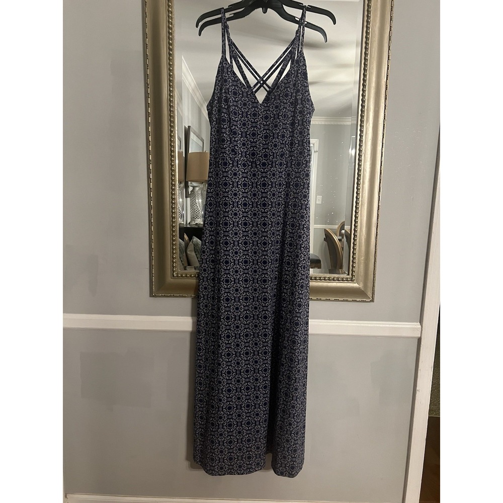NWT Stitch Fix Market & Spruce  Alisha Knit Maxi Dress‎ Navy Tropical Size XL